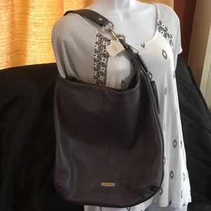 New Coach Avery Leather Hobo Bag F23309 Slate